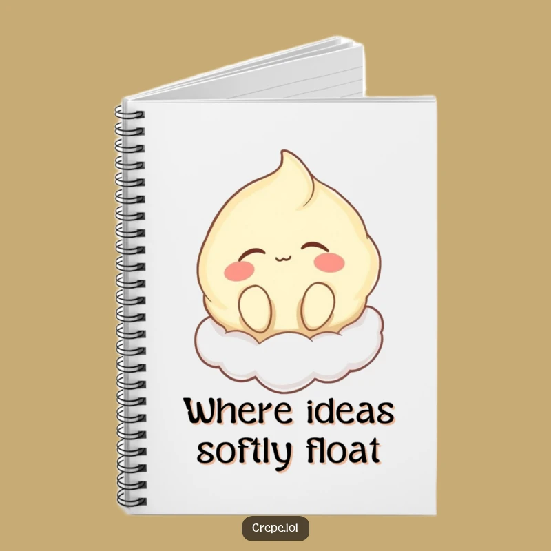 Funny Floating Crepe Notebook: Jot Down Peaceful Thoughts