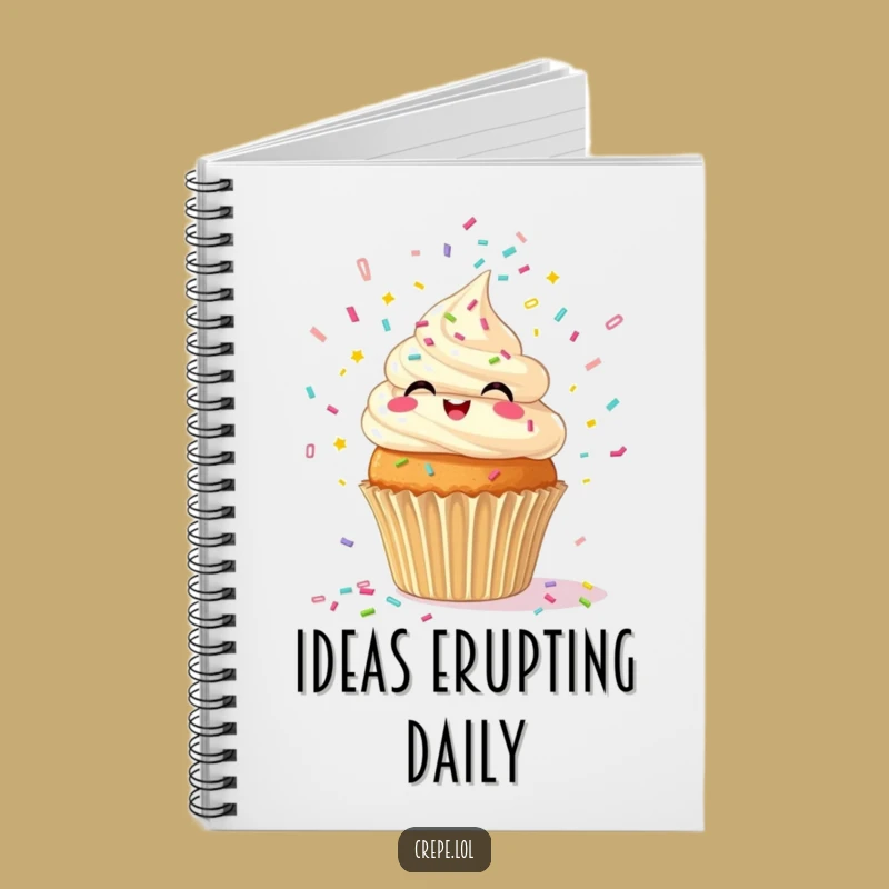 Funny Giggling Cupcake Confetti Notebook - Jot Down Your Giggles!