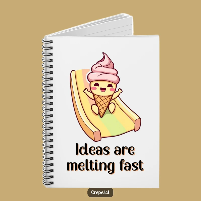 Funny Ice Cream Rainbow Notebook: Jot Down Ideas with Summer Fun
