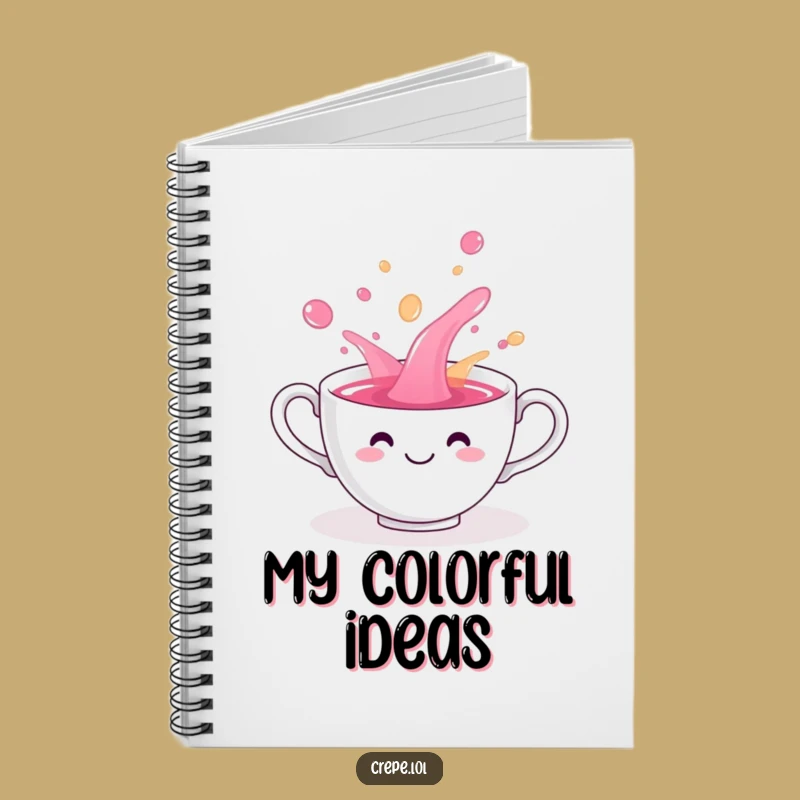 Funny Teacup Spill Notebook: Playful Hilarious Beverage Journal Gift