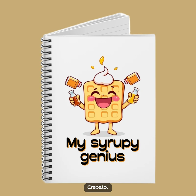 Funny Waffle Syrup Juggling Notebook: Jot Down Ideas with Breakfast Humor