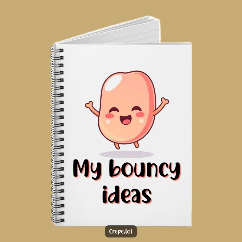 Funny Wobbly Jelly Bean Notebook - Jot Down Ideas with Hilarious Candy Art