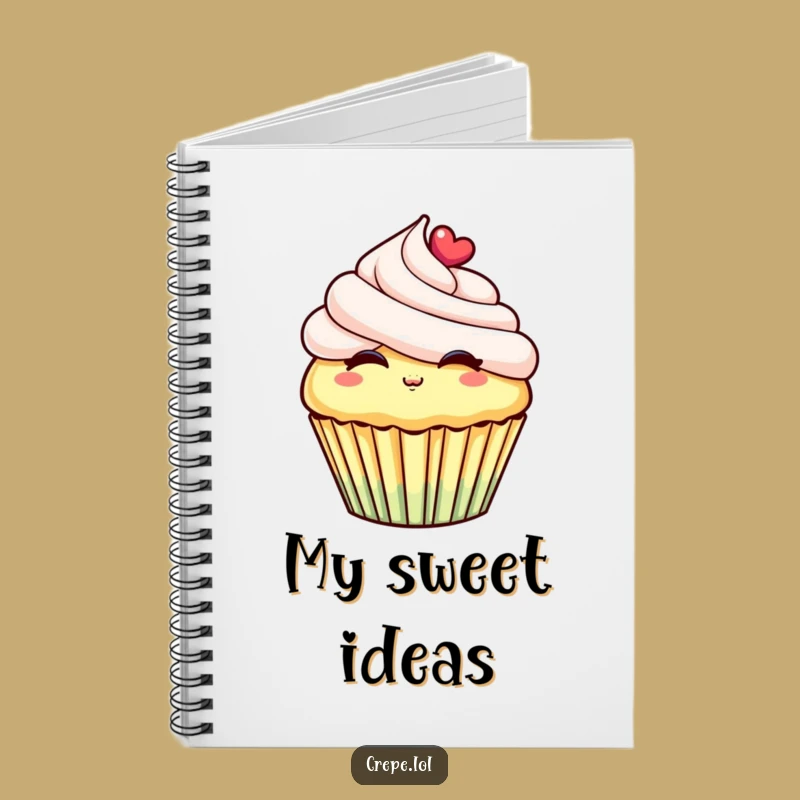 Funny Cheerful Cupcake Notebook - Jot Down Ideas with Hilarious Dessert Art