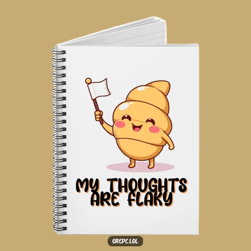 Funny Croissant Wink Notebook: Jot Down Ideas with French Pastry Humor