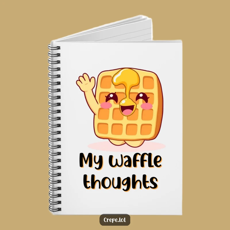 Funny Waffle Syrup Notebook: Enthusiastic Hilarious Breakfast Journal Gift