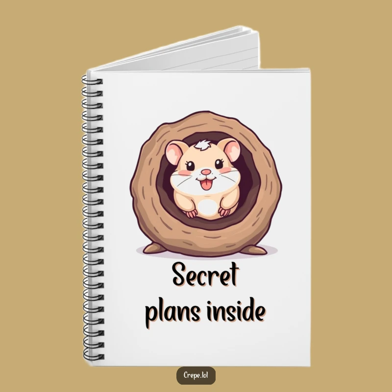 Funny Hamster Log Notebook, Jot Down Ideas with Tiny Pet Cuteness