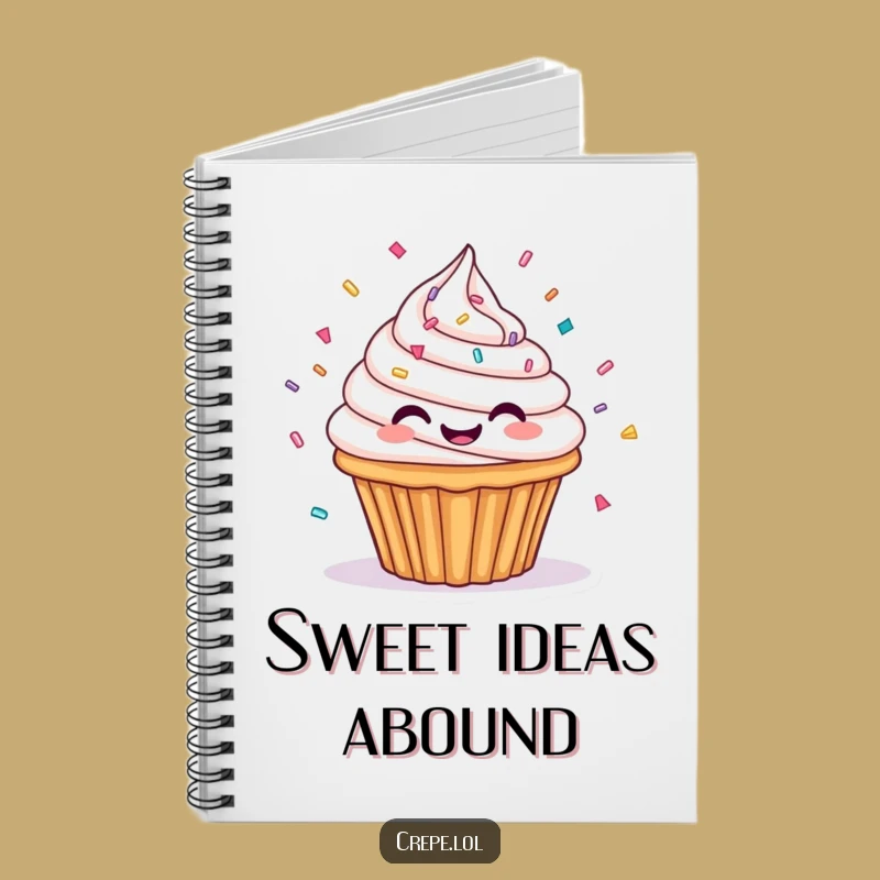 Funny Cupcake Spinning Notebook: Jot Down Your Sweetest Ideas