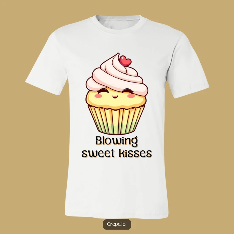 Funny Cheerful Cupcake Kiss T-Shirt - Hilarious Dessert Apparel for Sweet People
