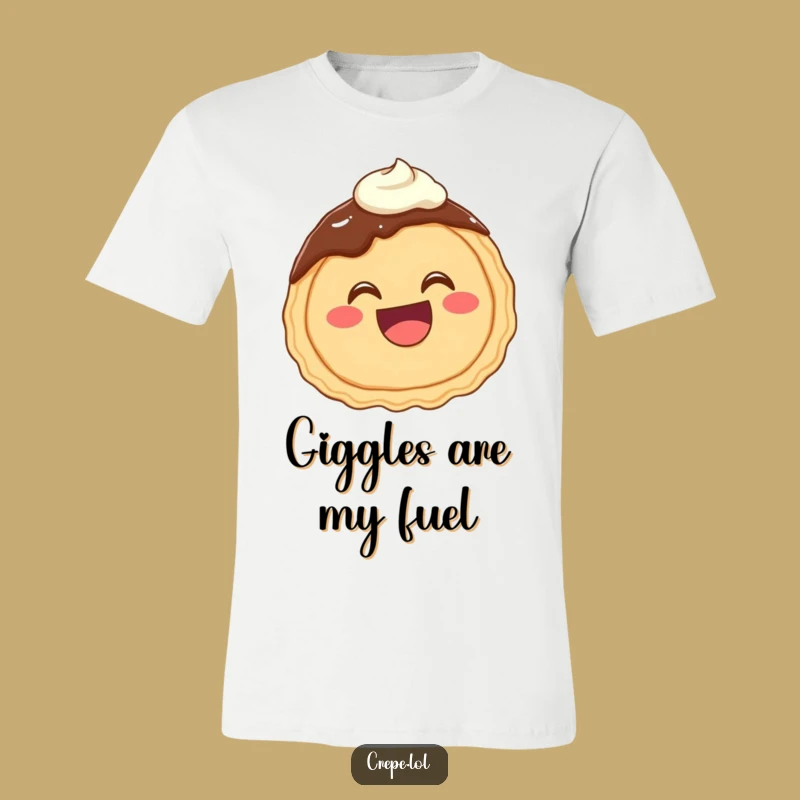 Funny Chocolate Crepe Giggling T-Shirt: Wear Your Sweetest Smiles