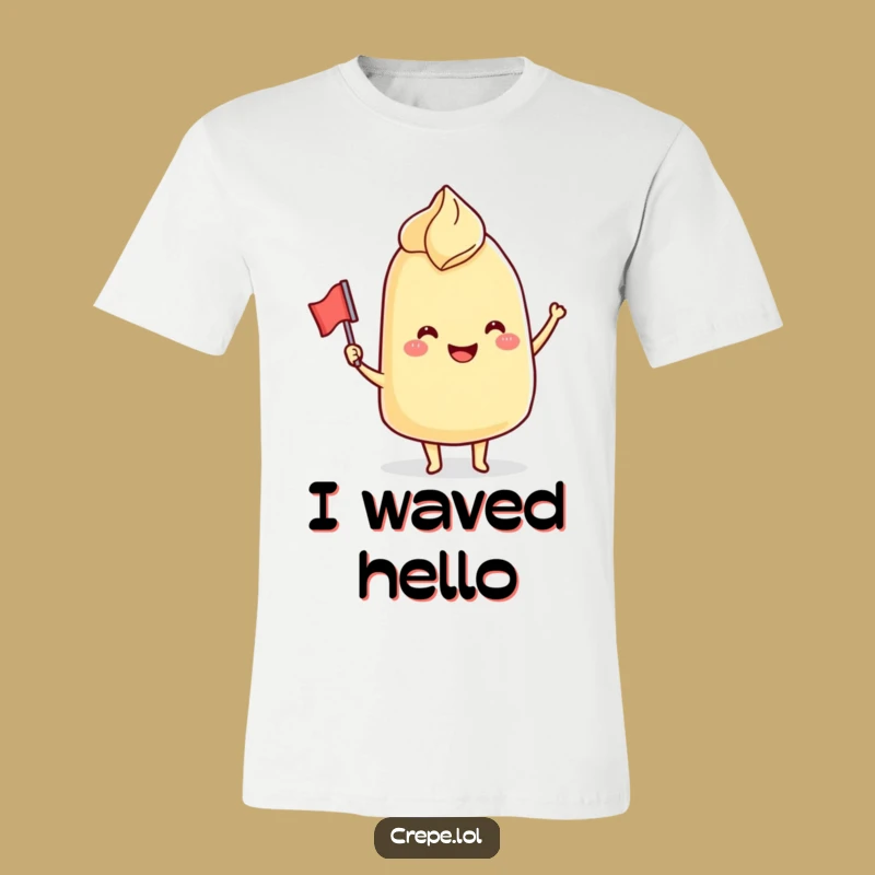 Funny Crepe Flag T-Shirt: Waving Pastry Style, Perfect Funny Gift for Food Enthusiasts