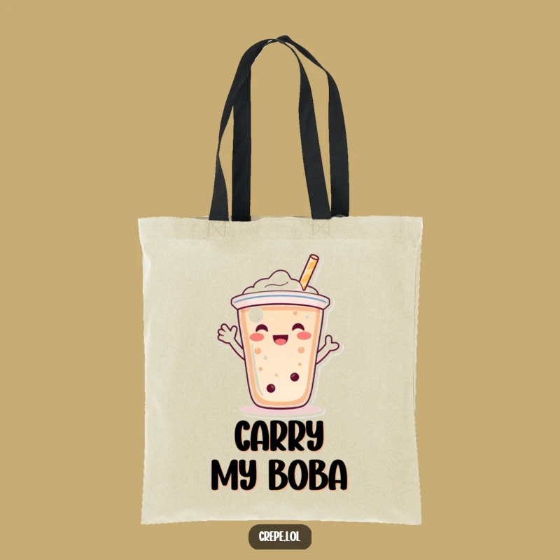Funny Bubble Tea Wave Tote Bag: Carry Your Smiles and Sips