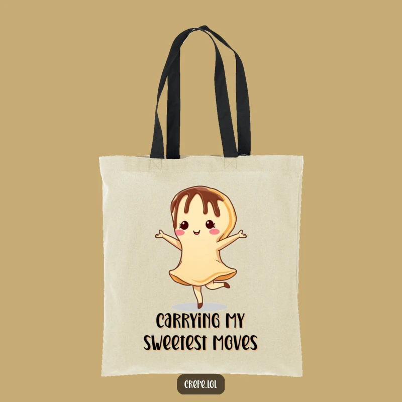 Funny Chocolate Crepe Pirouette Tote Bag - Stylish & Sweet Gift