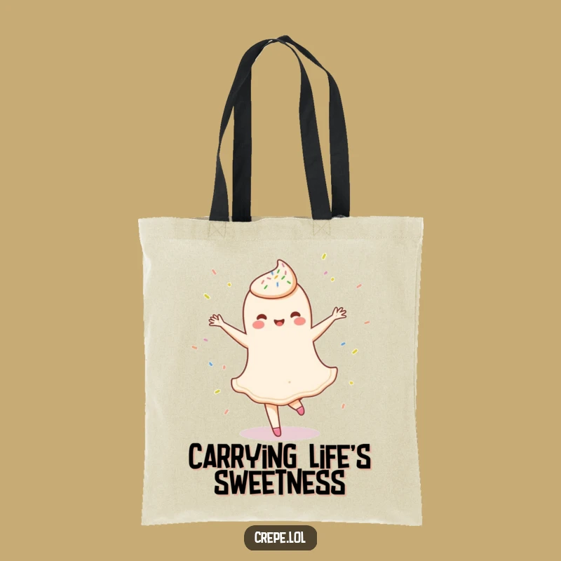 Funny Ballet Crepe Tote Bag: Carry Your Style with Wit