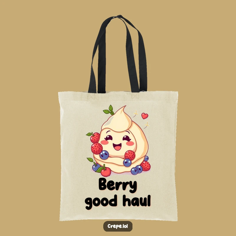 Funny Berry Crepe Tote Bag - Quirky and Practical Gift!