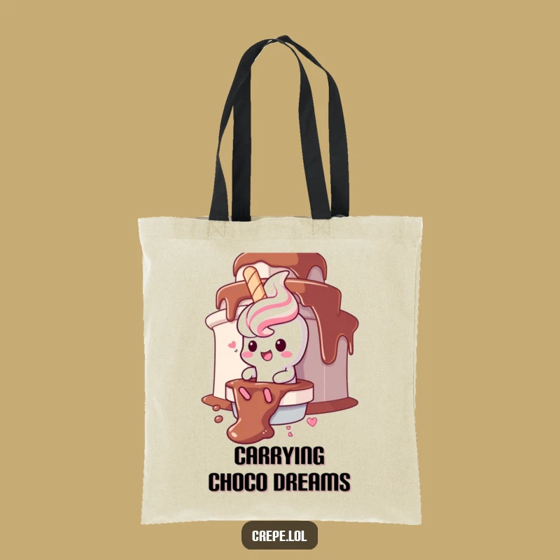 Funny Churro Chocolate Fountain Tote Bag: Carry Your Sweetness Everywhere