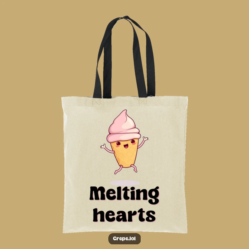 Funny Ice Cream Dance Tote Bag: Cute Hilarious Dessert Carry-all Gift