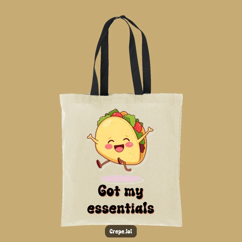 Funny Taco Cartwheel Tote Bag: Carry Your Laughs in Style